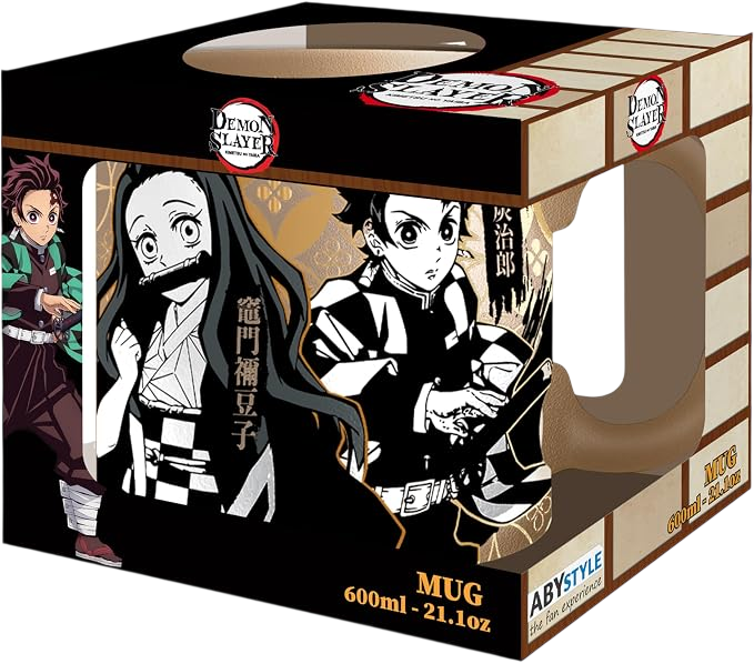Taza De Ceramica Jumbo: Demon Slayer Dorada (600 ml)