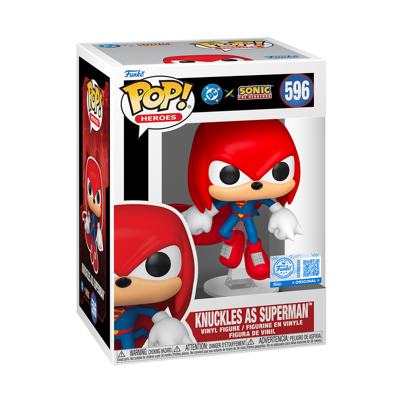 Funko Pop Heroes: Justice League & Sonic - Knuckles como Superman