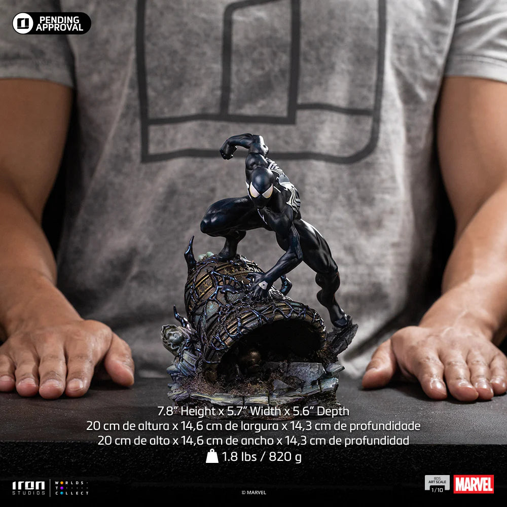 Iron Studios:  Marvel Comics - Spider Man Black BDS  Escala de Arte 1/10